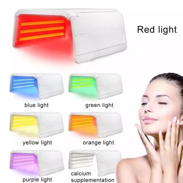 2023 Lampada UV Dispositivo per la terapia della luce blu rossa a 7 colori per il viso Macchina professionale per la terapia della luce per il viso a LED antietà