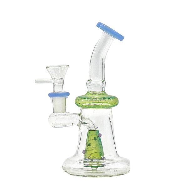 Dome Perc Thick Glass Bong Hookahs Filtro de roda Heady Glass Oil Dab Rigs 14Female Joint Bongs Birdcage Percolator Splash Guard Tubulações de água com processo de bolha de tigela