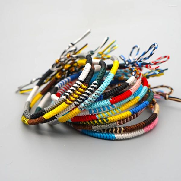 Strand yastyt trançado corda pulseira para mulheres jóias na moda boêmio colorido corda pulseiras artesanais pulsera amizade pulseiras