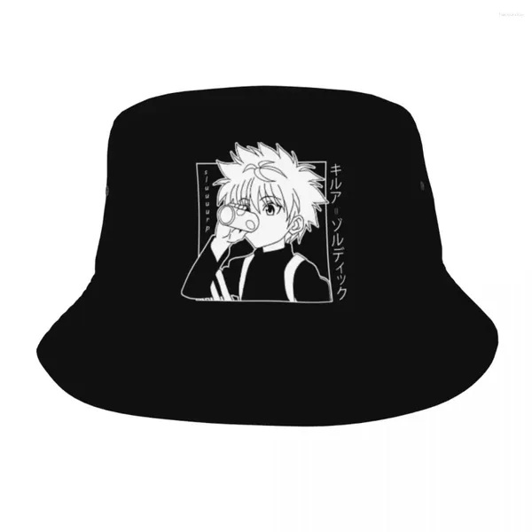 Berets X Chapéu Balde Unissex Personalizado Verão Viagem Praia Killua Zoldyck