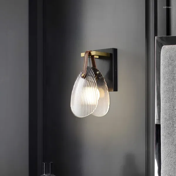 Lampada da parete Creativa Perla Conchiglia Camera da letto Comodino Luce Soggiorno Sfondo Decorazione Corridoio