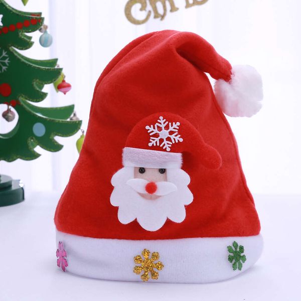 Chapéu de natal moda para crianças e adultos decorações adulto crianças chapéu de natal com luzes dos desenhos animados velho boneco de neve elk chapéu de natal