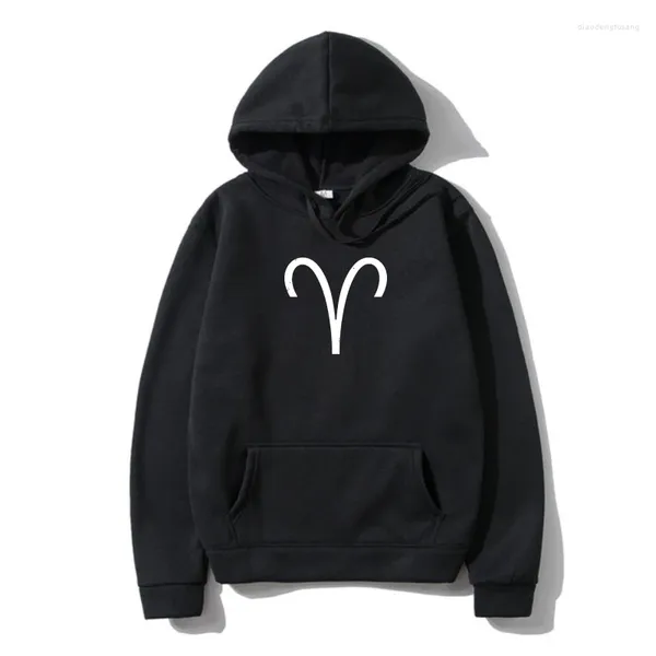 Erkek Hoodies Zodyak İşaret Koç Outerwear Yıldız Astroloji Burç Yaz Yaz Sonbahar Pamuk Hoodys Hoody Çin tarzı