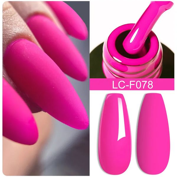 Nagellack LILYCUTE Fluorescent Red Color Gel Spring Summer Semi Permanent Varnish Art Designs Matte Top Coat 231020