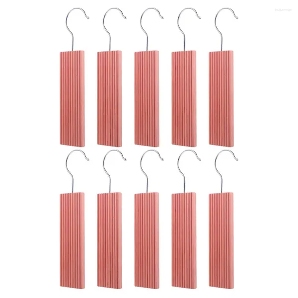 Depolama Kutuları 10 PCS Cedar Hook Board Ev Blokları Asma Tahkiler Doğal Ahşap Güve Böcek Ceder Gardırop Dolap Giysileri