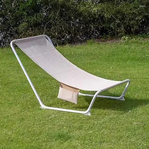 Mobili da campeggio Sedia reclinabile da giardino in metallo Campeggio Pesca Sonno Soggiorno Design Balcone Chaise longue Cortile