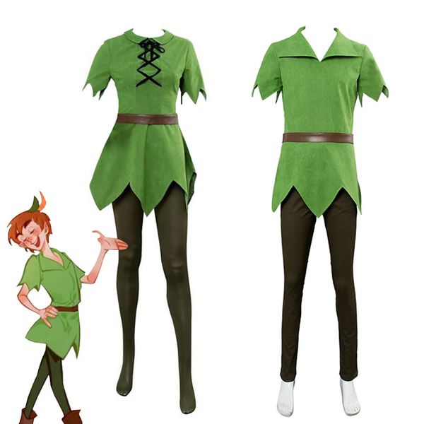 Peter Cos Pan Pan Cadılar Bayramı Cosplay Parti Kostümü Erkekler ve Kızlar İçin Oyun Tume