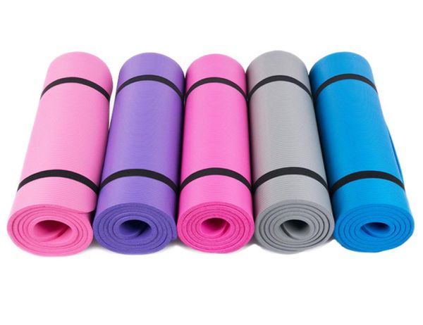 Цельный коврик для йоги, 185 см x 90 см x 1 см, нескользящие принадлежности для фитнеса, материал NBR 10 мм, дышащий спортивный коврик для занятий спортом, фитнес-коврик высокого качества4512555