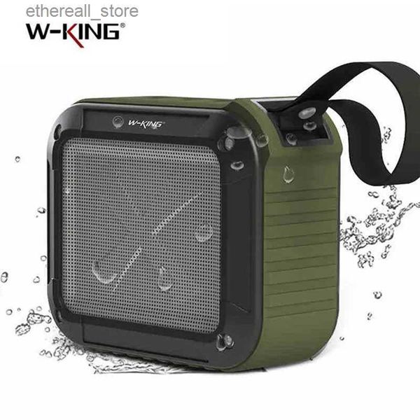 Alto-falantes de telefone celular W-King Waterproof Bluetooth Speaker Wireless Music Subwoofe FM Radio Box Anti-Drop Outdoor Bicycle TF Card Alto-falantes Q231021