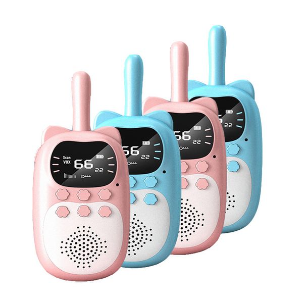 Conjunto de brinquedos para presente infantil, 2 peças, estação portátil sem fio, áudio bidirecional de longa distância, walkie talkie para crianças