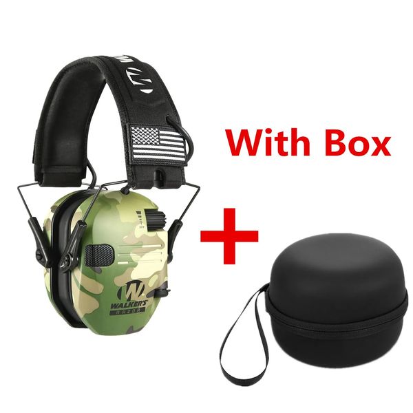 Écouteurs de téléphone portable tir protection auditive casque tactique électronique suppression du bruit cache-oreilles de chasse active NRR23dB avec sac 231019