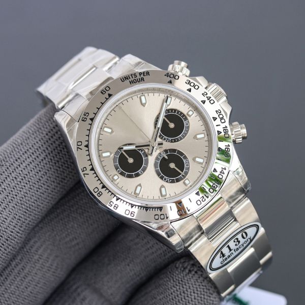 Relógio masculino de alta qualidade 40mm 4130 movimento mecânico superior relógio moldura de cerâmica pulseira de relógio de aço inoxidável 904L Limpeza de fábrica caixa de relógio de fabricação