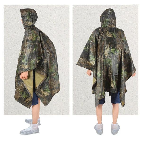 Capas de chuva capa de chuva multifuncional poncho camuflagem mochila portátil moto