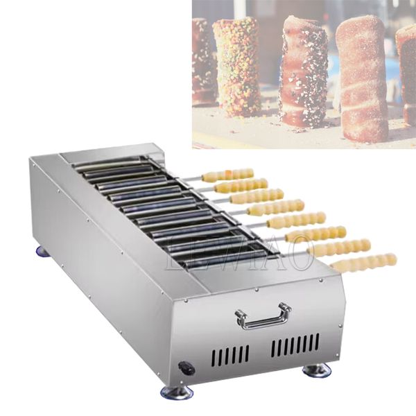 Kommerzieller Dessertofen, elektrischer Kamin-Kuchenbereiter, 8 Stäbchen, rollende Waffelmaschine, Eis, Pfannkuchenbäcker, Brotgrill