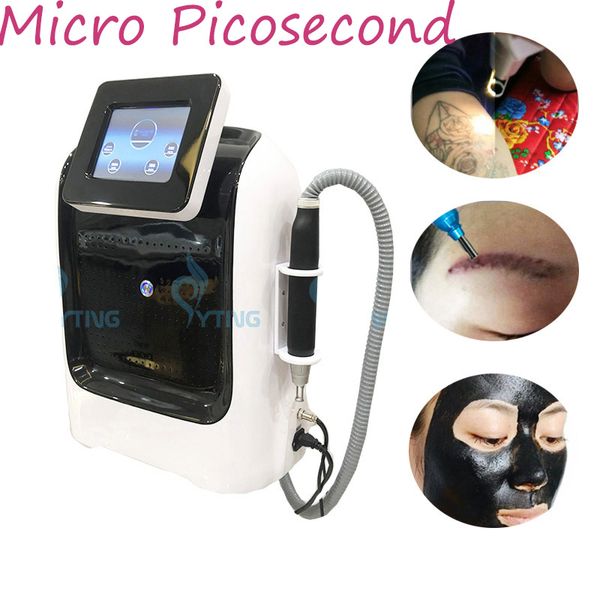 Macchina al picosecondo Q Switch Nd Yag laser Rimozione del tatuaggio Rimozione del punto 755 Micro pigmento Ringiovanimento della pelle Attrezzatura di bellezza Professionale per il salone