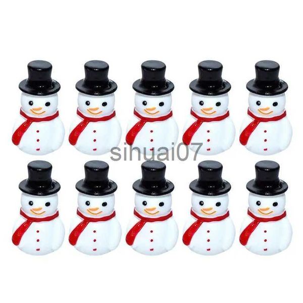 Decorazioni natalizie Figurine in miniatura di Natale Carino 10 pezzi Piccole figurine di Natale Mini pupazzi di neve Ornamento da tavolo Divertenti mestieri in resina Natale x1020