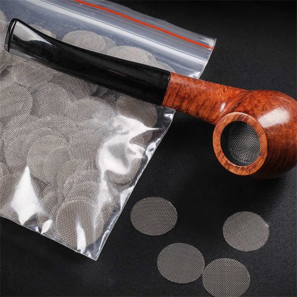 Filtro de tela de cachimbo de fumo 16mm 20mm de diâmetro Metal Malha de aço inoxidável Queimador de rede de combustão para ervas secas Tabaco Fumaça Cigarros Suporte de vidro Bong Bowl Ferramentas