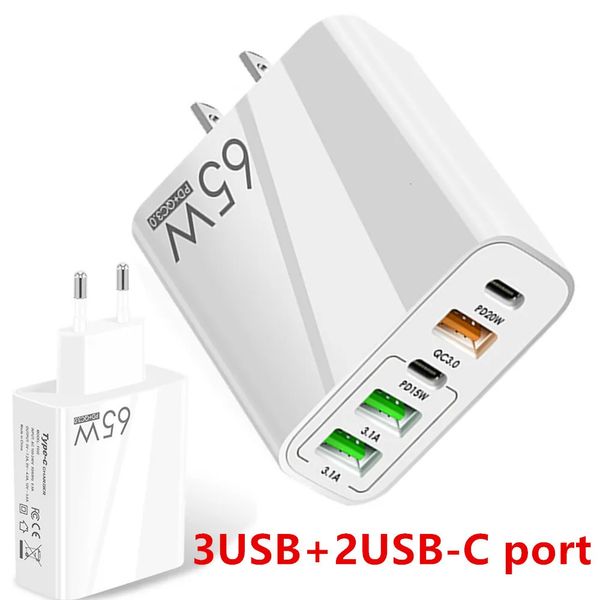 Caricabatterie per telefoni cellulari Caricatore USB C Ricarica rapida 65W Tipo PD QC3 0 Adattatore mobile per Realme oneplus Tablet 231019