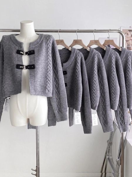 Kadın Sweaters Kore Moda Süveteri Kadınlar için O boyun boyun uzun kollu kadın sonbahar hırka üstleri bayanlar kış gündelik damla