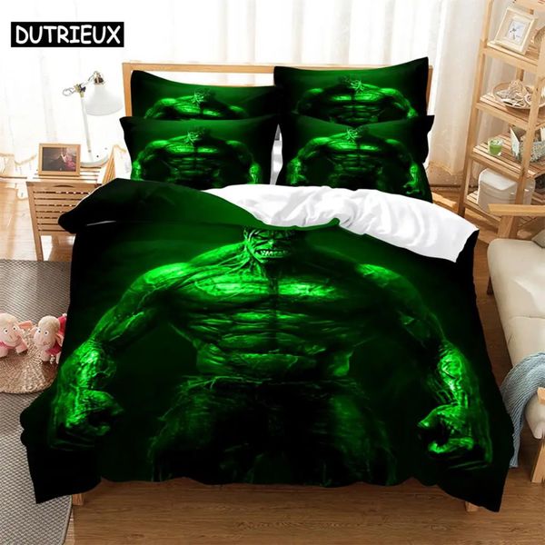 Conjuntos de cama Strong Man Duvet Cover Set 3D Impressão Digital Roupa de Cama Design de Moda Conjuntos de Consolador 231020