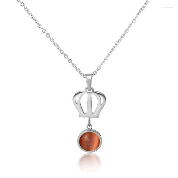 Anhänger Halsketten Luxus Königin Krone Runde Steine Halskette Aussage Kurz Für Frauen Choker Einzigartige Schmuck Liebhaber Geschenk