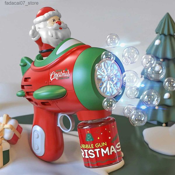 Decorazioni natalizie Pistola per bolle di Natale Babbo Natale Macchina per bolle completamente automatica Decorazioni di Buon Natale 2023 Noel Regali di Natale Capodanno 2024 YQ231020