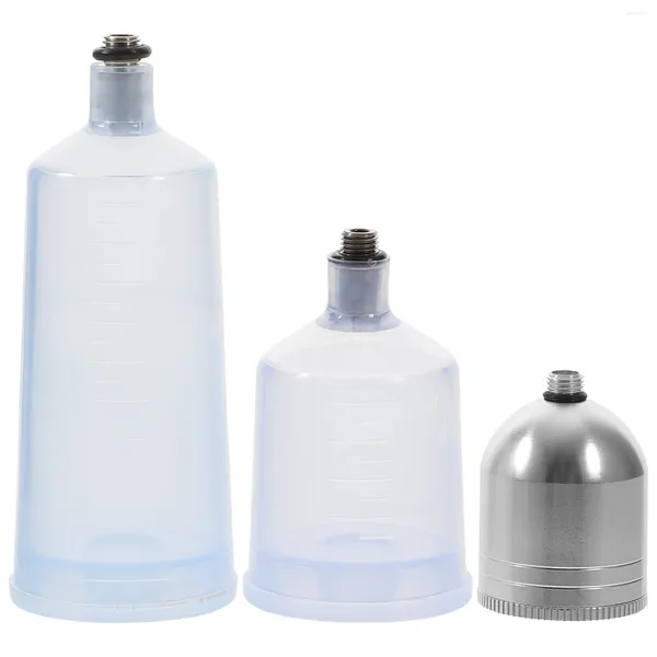 Conjuntos de louça 3 pcs Airbrush substituição pote porção garrafa dispensador terrários garrafas de vidro dispensação