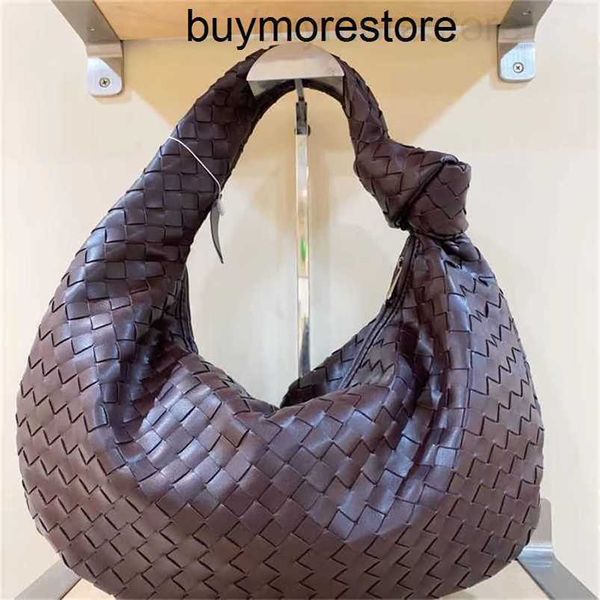 BottegassVenetas Jodie Bolsa 5a Pele de Carneiro Tecido Handmade Maxi Bolsas Grande Capacidade Senhoras Nó Alça Casual Grande Hobo para Mulheres Top Quality 230615