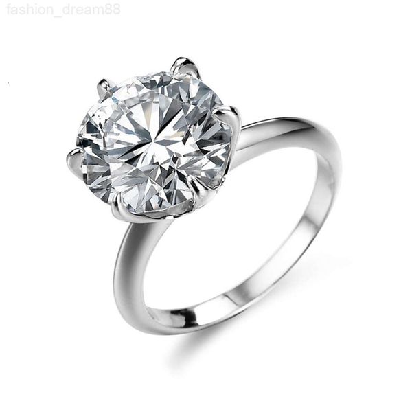 Klasse 925 Sterling Silber 18K vergoldet Hochzeit Verlobung verstellbar VVS Moissanit Diamant Fingerring für Frauen 2 CT 5Karat