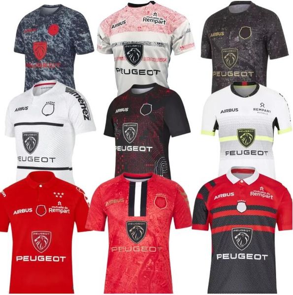2023 2024 Toulouse Rugby Jersey Maillot Stade Francais Paris Union Toulouser Home Away Perpignan Ernest Wallon Warm Up Camisa Tamanho S-5XL Rugby Jersey
