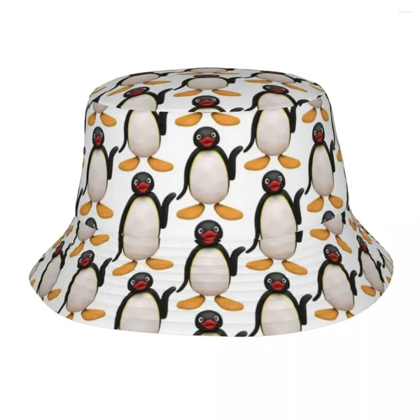 Berets Hip Hop Pinguim Dos Desenhos Animados Bob Chapéus Homens Mulheres Leve Esporte Ao Ar Livre Animal Pesca Verão Praia Férias Getaway Headwear