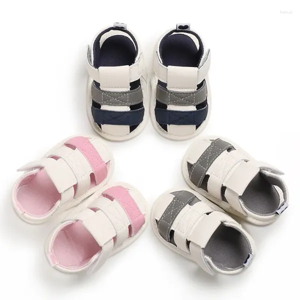 Primeiros caminhantes 0-18m nascido bebê meninas meninos sandálias verão sapatos infantis casuais fundo macio antiderrapante respirável pré walker