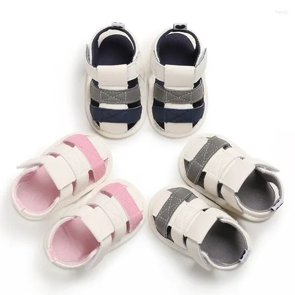 Primi camminatori 0-18M Born Baby Girls Boys Sandali Scarpe estive per neonati Casual Fondo morbido antiscivolo Traspirante Pre Walker