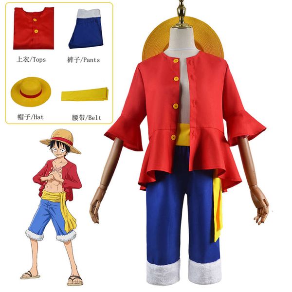 Косплей Костюм Country Monkey D. Luffy для мальчиков/мужчин, кимоно для вечеринки на Хэллоуин, пальто, брюки, шляпа, мультяшная форма, костюм для косплея