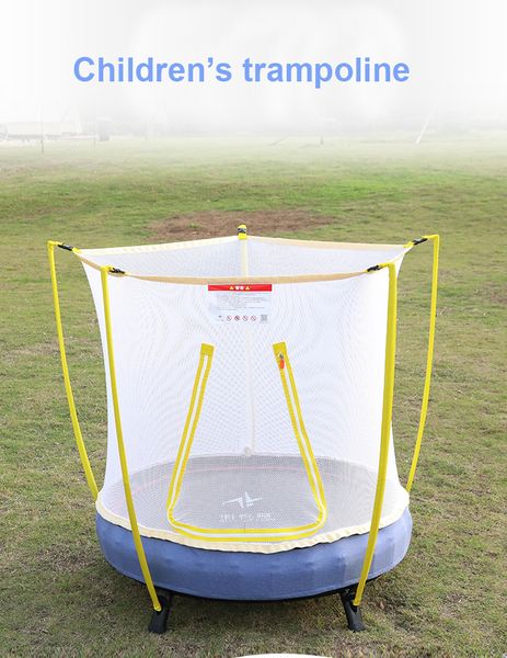 Sporttrampolin für Kinder, mit Schutznetz, Innovationspatent, gut zum Spielen im Freien und für Eltern-Kind-Kampagnen, Designer-Trampolin