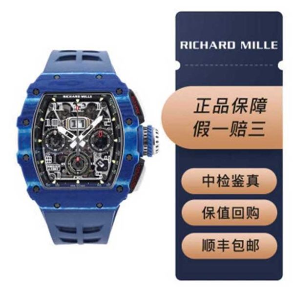 Richarmill Tourbillon Relógios Relógios de pulso mecânicos automáticos relógio masculino RM1103 JTODT Edição de 50º aniversário com um diâmetro de calibre de 4994 445 mm e um WN-IY9G