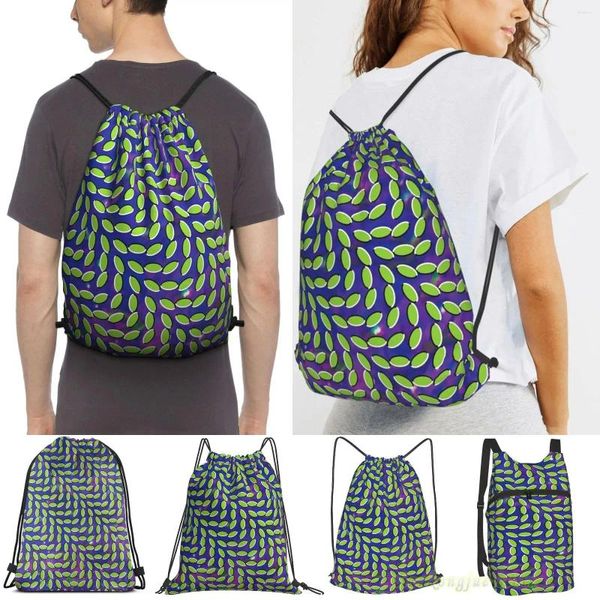 Sacos de compras Animal Coletivo Merriweather Post Pavilion (155Mp Cover) Homens Viagem Esportes Ginásio Saco Mulheres Cordão Sackpack Mochila