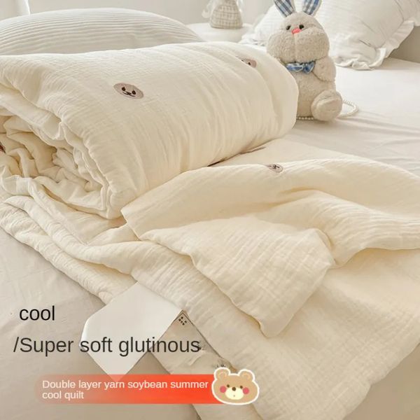 Bettwäsche-Sets Summer Ice Cool Thin Quilt Comforter Soft Air Conditioning QuiltDuvetBlanket Bed 150 Single 231020