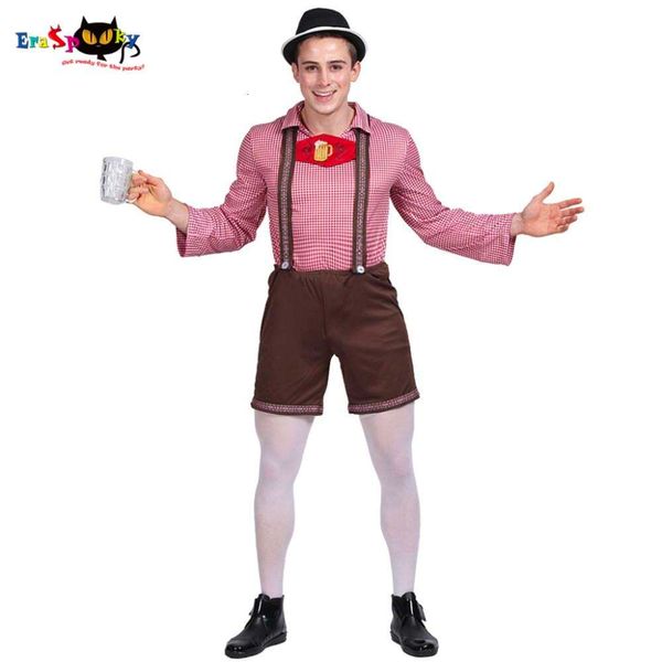 Cosplay Oktoberfest Yetişkin Lederhosen Kıyafet Festivali Erkekler için Karnaval Bavyera Alman Bira Kostümü Fantezi Dresscosplay