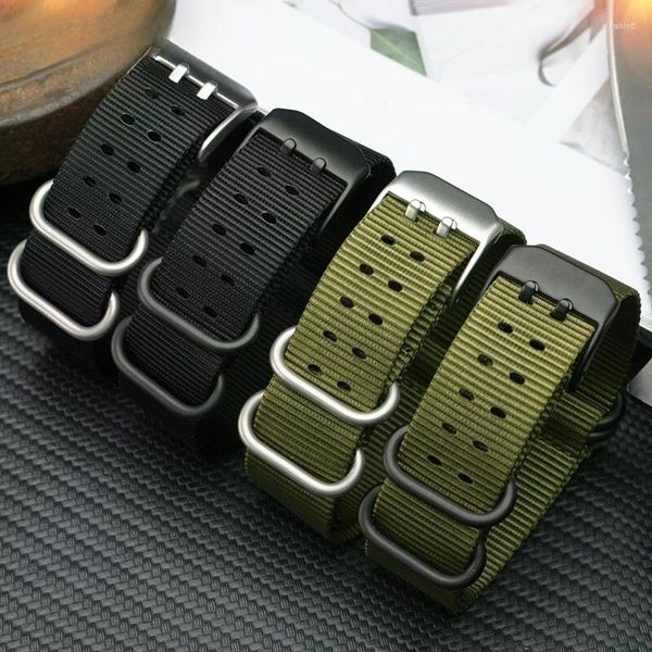 Uhrenbänder Wasserdichtes Nylon 22/23 mm Armband für 3051 3150 Canvas Herren Outdoor Sicherheit Integrierte Armee Grün Schwarz Zubehör