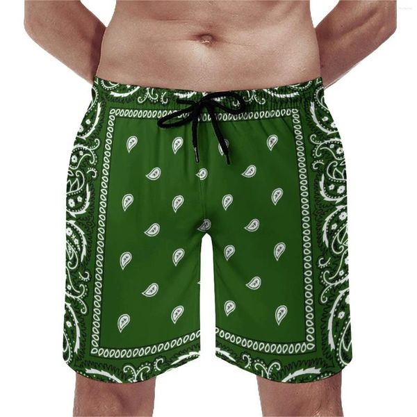 Roupa de banho masculina bandanas verão esportes shorts férias havaianas praia surf personalizado casual beachwear