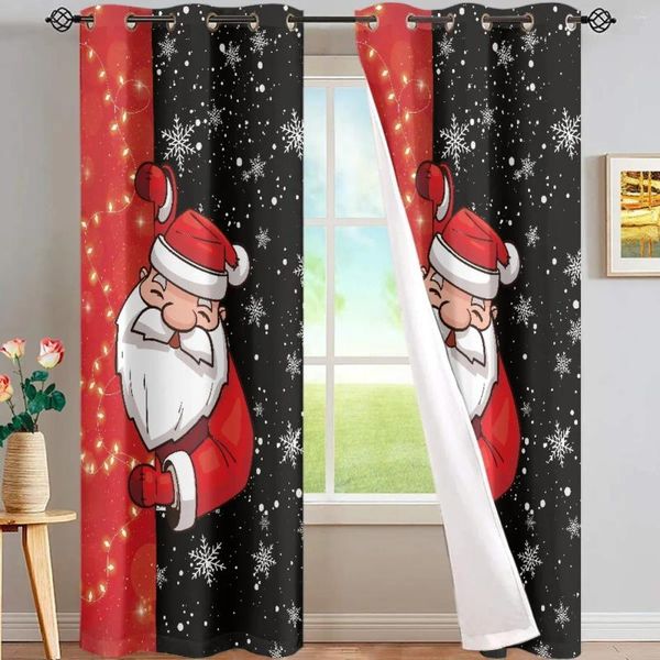 Tenda Isolamento per Babbo Natale e protezione solare Tende oscuranti Morbida pelle-amichevole El Tessuti per la casa Folio Finestra personalizzata