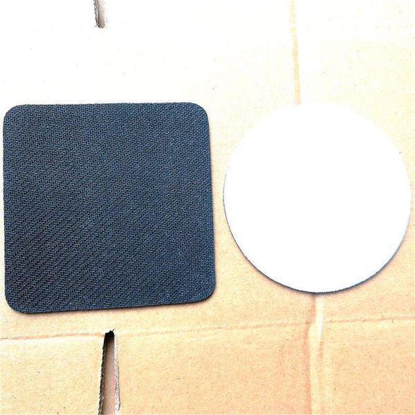 Sublimação neoprene em branco borracha natural coasters impressão de transferência quente neoprene redondo formato quadrado borracha copo esteiras consumíveis