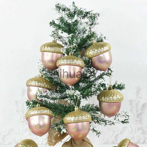 Decorazioni natalizie 2 pezzi pigna dorata ornamenti natalizi fai da te buon natale ghirlanda ghirlanda decorazione albero di natale ciondolo appeso forniture x1020