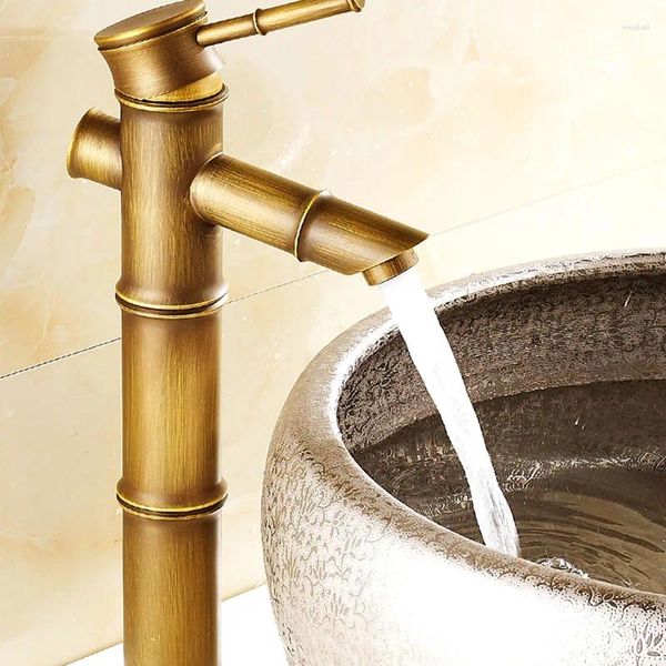 Rubinetti per lavandino del bagno Rubinetto vintage Touch Stand Dispenser portatile per cestini antichi Rubinetto per acqua Accessori per cascate Lavabo Robinet Home