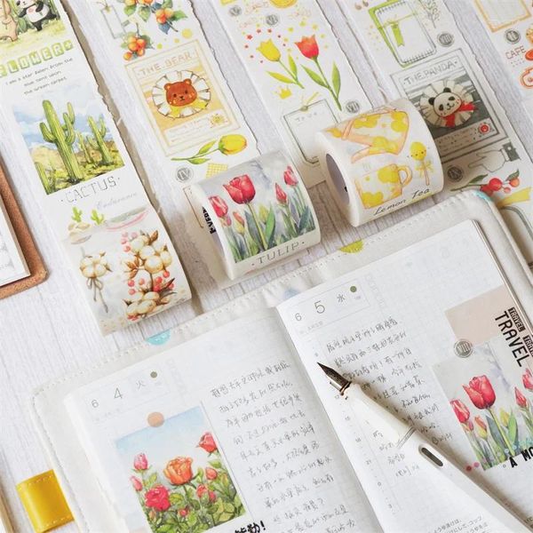 Geschenkpapier EverEin Flowering Season Masking Tape Sticker Scrapbooking Washi/PET Cute Stationery Diary Supplies Decorative