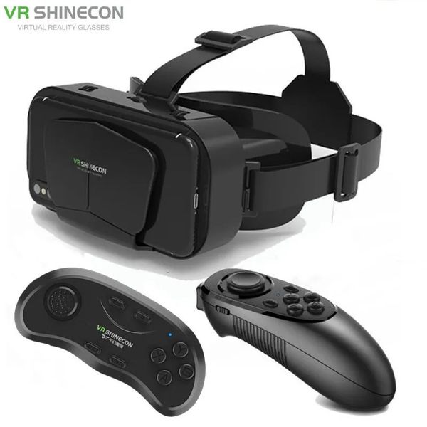 VRAR Accessorise Original G10 IMAX VR-Brille mit Riesenbildschirm, 3D-Virtual-Reality-Box, Google-Karton-Helm für 4,7–7-Zoll-Smartphone, passender Joystick 231020