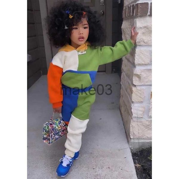 Giyim Setleri 2023 Yeni 1to7y Toddler Bebek Kız Erkek Giysileri 2pcs Setler Çocuklar İçin Kostümler Hoodies+Sweetpants Chrismas Party Chirldren seti J231020