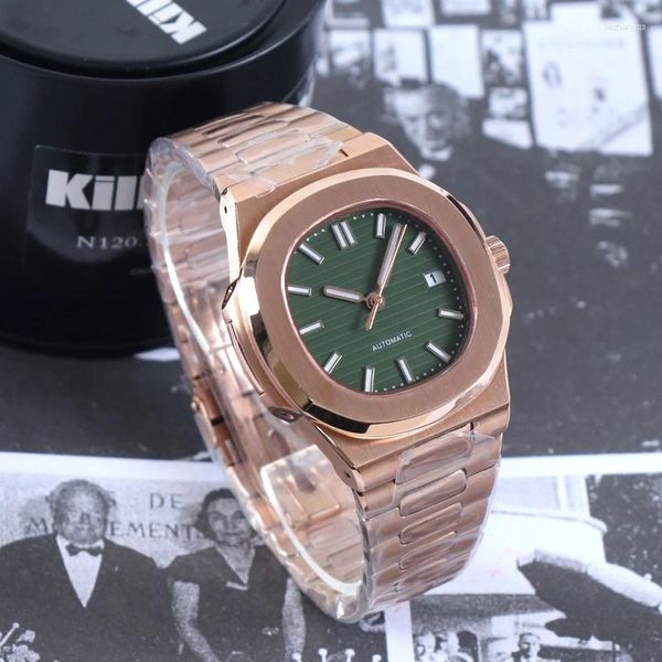 Armbanduhren 40mm ohne Logo Automatikwerk NH35 Uhr mechanische Uhren für Männer Luxusarmband kein Zifferblatt wasserdicht Relogio