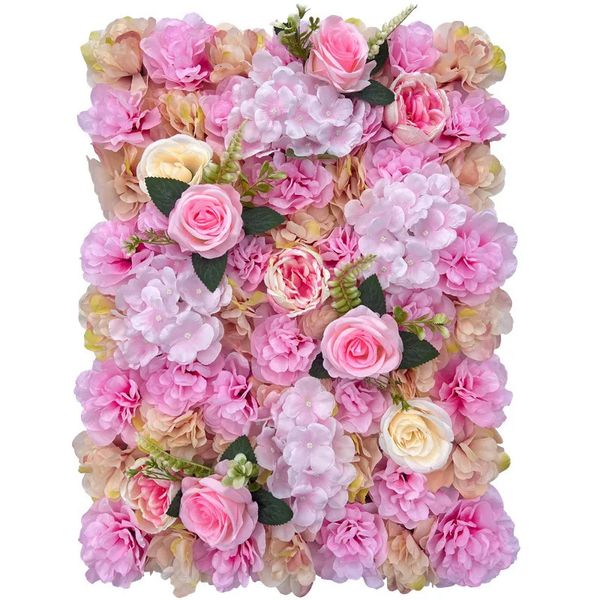 Flores decorativas grinaldas artificial rosa parede casamento pogal fundo parede janela parede pendurado falso flor hortênsia simulação planta verde 231020